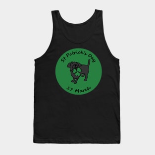 Dog with Shamrock St Patricks Day Tank Top